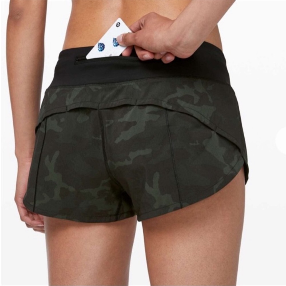 Lululemon green camo shorts